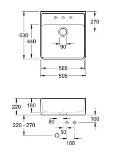 Villeroy & Boch Lavelli - Lavello In Ceramica 630x595 Mm Con Sistema Di Scarico, CeramicPlus, Bianco Alpino 632062R1 -Forniture Per Attrezzature Da Cucina 473cddba9f5557a23103eb6c