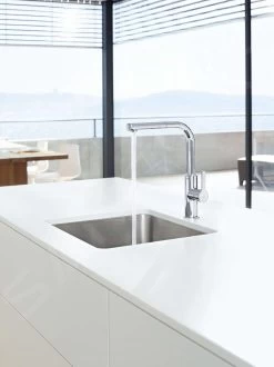 Hansa Ronda - Miscelatore Monocomando Per Lavello Con Erogatore Estraibile, Cromato 54912273 -Forniture Per Attrezzature Da Cucina 4e3cab92cbd003ff0d03b989