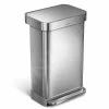 Simplehuman Pattumiere - Pattumiera Con Portasacchetti, 45 L, Acciaio Inox Spazzolato CW2024 -Forniture Per Attrezzature Da Cucina 4ff9bf8bffbad47beb50a3a1