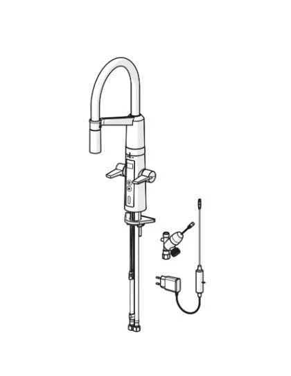 Hansa Fit - Miscelatore Elettronico Hybrid Da Lavello, Valvola Di Arresto Elettronica, Nero/cromo 65262213 7 Hansa Fit - Miscelatore Elettronico Hybrid Da Lavello, Valvola Di Arresto Elettronica, Nero/cromo 65262213 - immagine 5