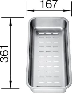 Blanco Accessori - Vaschetta Zenar Per Lavello, Acciaio Inox 223077 -Forniture Per Attrezzature Da Cucina 5268cc9ab1ea39812f4ab90e