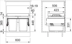 Franke Differenziatori - Cestino Portarifiuti Incorporato FX 60 26-11-11 121.0557.763 -Forniture Per Attrezzature Da Cucina 52834a8b4a3f4946913c197e