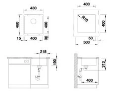 Blanco Subline 400 - Lavello In Silgranit, 430x460 Mm, InFino, Color Caffé 523431 -Forniture Per Attrezzature Da Cucina 54e70881dc728722cfd067c5