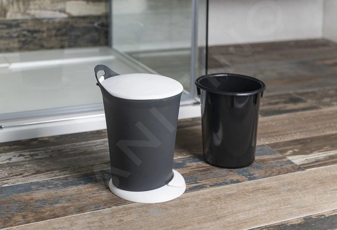 Aqualine Accessori - Pattumiera Pedal 6 L, Antracite/bianco TRN-079-04 6 Aqualine Accessori - Pattumiera Pedal 6 L, Antracite/bianco TRN-079-04 - immagine 4