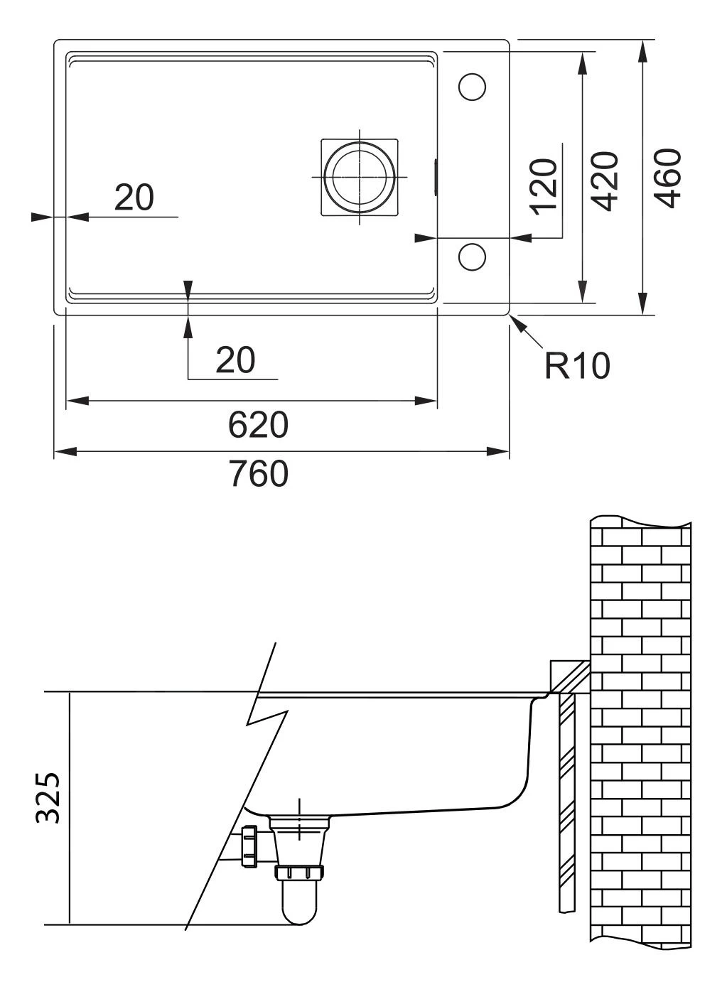 Franke Kubus 2 - Lavello In Fragranite KNG 110-62, 760x460 Mm, Cashmere 125.0512.516 4 Franke Kubus 2 - Lavello In Fragranite KNG 110-62, 760x460 Mm, Cashmere 125.0512.516 - immagine 2