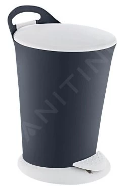 Aqualine Accessori - Pattumiera Pedal 6 L, Antracite/bianco TRN-079-04