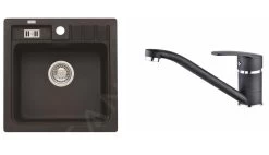 Alveus Set - Set Lavello Niagara 20 E Miscelatore Nina, Carbon SETA092