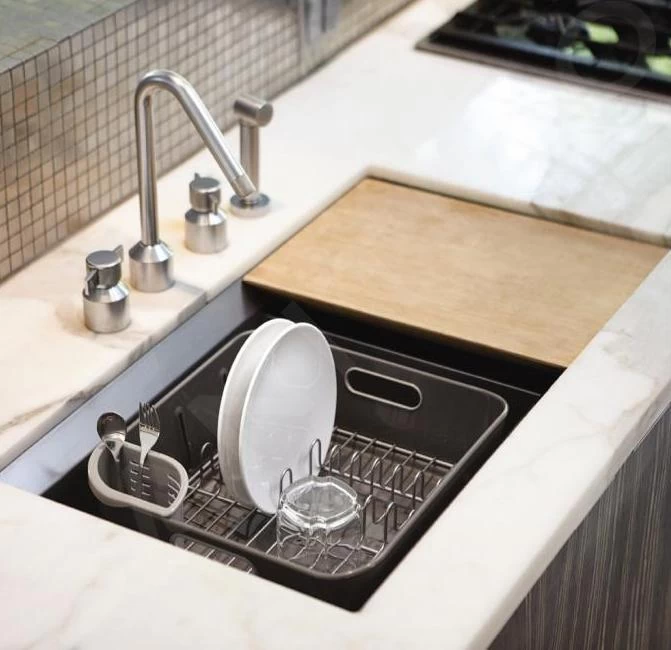 Simplehuman Accessori Per Cucina - Scolapiatti 370x326x172 Mm, Grigio KT1106 8 Simplehuman Accessori Per Cucina - Scolapiatti 370x326x172 Mm, Grigio KT1106 - immagine 6