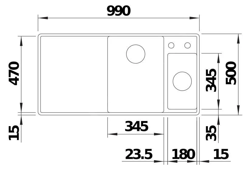 Blanco Axia III 6 - Lavello In Silgranit, 990x500 Mm, Con Comando Remoto Dello Scarico E Accessori, Nero 525852 4 Blanco Axia III 6 - Lavello In Silgranit, 990x500 Mm, Con Comando Remoto Dello Scarico E Accessori, Nero 525852 - immagine 2
