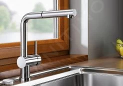 Blanco Linus S-F - Miscelatore Da Lavello Con Bocca Di Erogazione Estraibile, Sottofinestra, Cromo 514276 -Forniture Per Attrezzature Da Cucina 58404178555df1dd62de7fc8