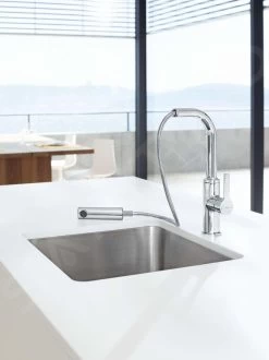 Hansa Ronda - Miscelatore Monocomando Per Lavello Con Erogatore Estraibile, Cromato 54912273 -Forniture Per Attrezzature Da Cucina 58d3a1099290f51d244d92c2