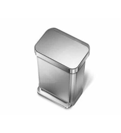 Simplehuman Pattumiere - Pattumiera Con Portasacchetti, 45 L, Acciaio Inox Spazzolato CW2024 -Forniture Per Attrezzature Da Cucina 59a1a17af55f11624e4ed253