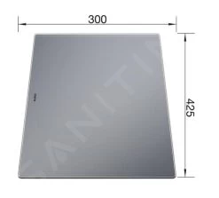 Blanco Accessori - Tagliere 425x300 Mm, Vetro/color Argento 230970 -Forniture Per Attrezzature Da Cucina 5a78a1e95a8a670f37dfb24e