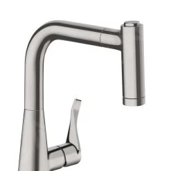 Hansgrohe Metris - Miscelatore Monocomando 220 Per Lavello Con Doccetta Estraibile, Simil Inox 14834800 -Forniture Per Attrezzature Da Cucina 5a917093cf301a4ae68788c0
