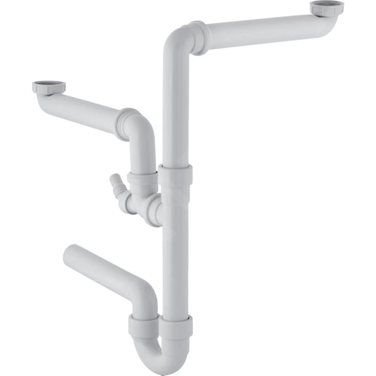Geberit Accessori - Sifone Per Lavello Doppio, Con Fascetta Stringitubo Angolata, Uscita Orizzontale, D 40 Mm 152.886.11.1 3 Geberit Accessori - Sifone Per Lavello Doppio, Con Fascetta Stringitubo Angolata, Uscita Orizzontale, D 40 Mm 152.886.11.1