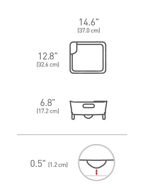 Simplehuman Accessori Per Cucina - Scolapiatti 370x326x172 Mm, Grigio KT1106 4 Simplehuman Accessori Per Cucina - Scolapiatti 370x326x172 Mm, Grigio KT1106 - immagine 2