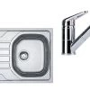 Franke Set - Set N75, Lavello In Acciaio Inox OLN 611-79 E Miscelatore FC 9547.031, Acciaio Inox/cromo 101.0618.830