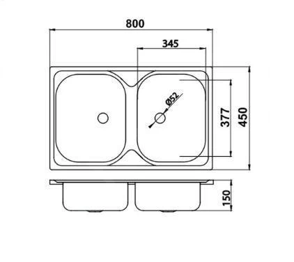 Novaservis Lavelli - Lavello 450x800 Mm Senza Troppopieno, Acciaio Inox DR45/80 4 Novaservis Lavelli - Lavello 450x800 Mm Senza Troppopieno, Acciaio Inox DR45/80 - immagine 2