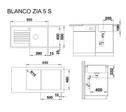 Blanco Zia 5 - Lavello In Silgranit, 860x500 Mm, Bianco 520515 5 Blanco Zia 5 - Lavello In Silgranit, 860x500 Mm, Bianco 520515 -Forniture Per Attrezzature Da Cucina 625c187a45c40c4767eda960