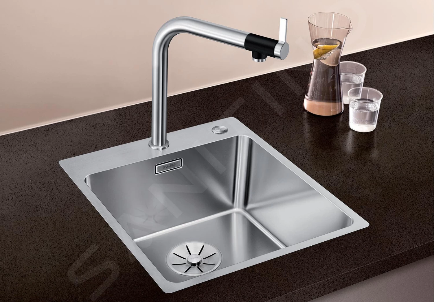 Blanco Andano 400 - Lavello, 500x440 Mm, Con Comando Eccentrico Dello Scarico PushControl, Acciaio Inox 525244 5 Blanco Andano 400 - Lavello, 500x440 Mm, Con Comando Eccentrico Dello Scarico PushControl, Acciaio Inox 525244 - immagine 3