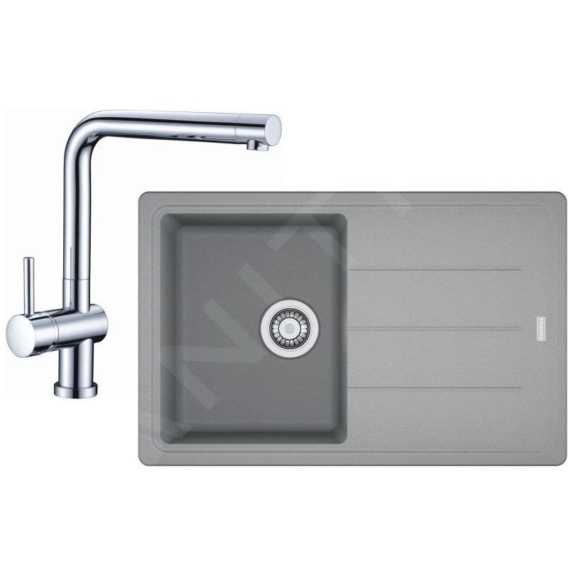 Franke Set - Set Da Cucina G97, Lavello In Granito BFG 611-78, Grigio Pietra + Miscelatore SAMOA, Cromo 114.0439.156 3 Franke Set - Set Da Cucina G97, Lavello In Granito BFG 611-78, Grigio Pietra + Miscelatore SAMOA, Cromo 114.0439.156