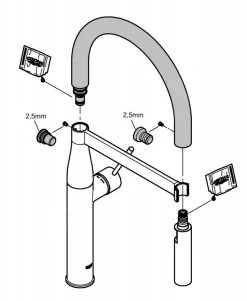 Grohe Essence - Tubo Flessibile Per Miscelatore Da Lavello, Arancione 30321YR0 -Forniture Per Attrezzature Da Cucina 6aaadcab28fc495f3f852629