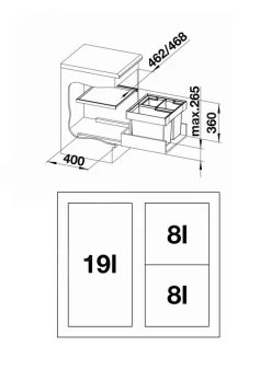 Blanco Flexon II - Pattumiera Ad Incasso, 35 L 521470 -Forniture Per Attrezzature Da Cucina 6b5aa98cef13da2ff4b18374