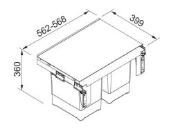 Franke Differenziatori - Cestino Portarifiuti Incorporato Garbo 60-2 121.0284.027 -Forniture Per Attrezzature Da Cucina 6b8ea45065036c7d85b4f535