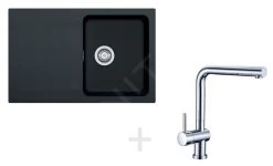 Franke Set - Set Da Cucina T31, Lavello In Tectonite OID 611-78, Nero + Miscelatore Samoa, Cromo 114.0366.061