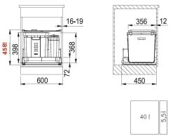 Franke Differenziatori - Cestino Portarifiuti Incorporato Composta 350-60 121.0307.526 5 Franke Differenziatori - Cestino Portarifiuti Incorporato Composta 350-60 121.0307.526 -Forniture Per Attrezzature Da Cucina 6f9cf903899d858e309b2f82
