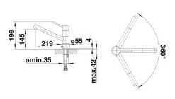 Blanco Kano - Miscelatore Da Lavello, Grigio/cromo 526950 -Forniture Per Attrezzature Da Cucina 70c6e61b8d572b40ec1c7253