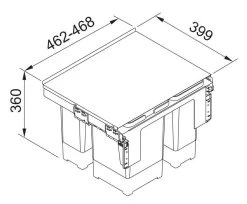 Franke Differenziatori - Cestino Portarifiuti Incorporato Garbo 50-3 121.0200.691 -Forniture Per Attrezzature Da Cucina 712baa50ec86988f90cdec03