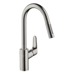 Hansgrohe Focus M41 - Miscelatore Da Lavello M4116-H240 Con Doccetta Estraibile, SBOX, Simil Inox 73880800