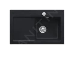 Villeroy & Boch Subway - Lavello In Ceramica 780x510 Mm Con Sistema Di Scarico, CeramicPlus, Ebano 671402S5