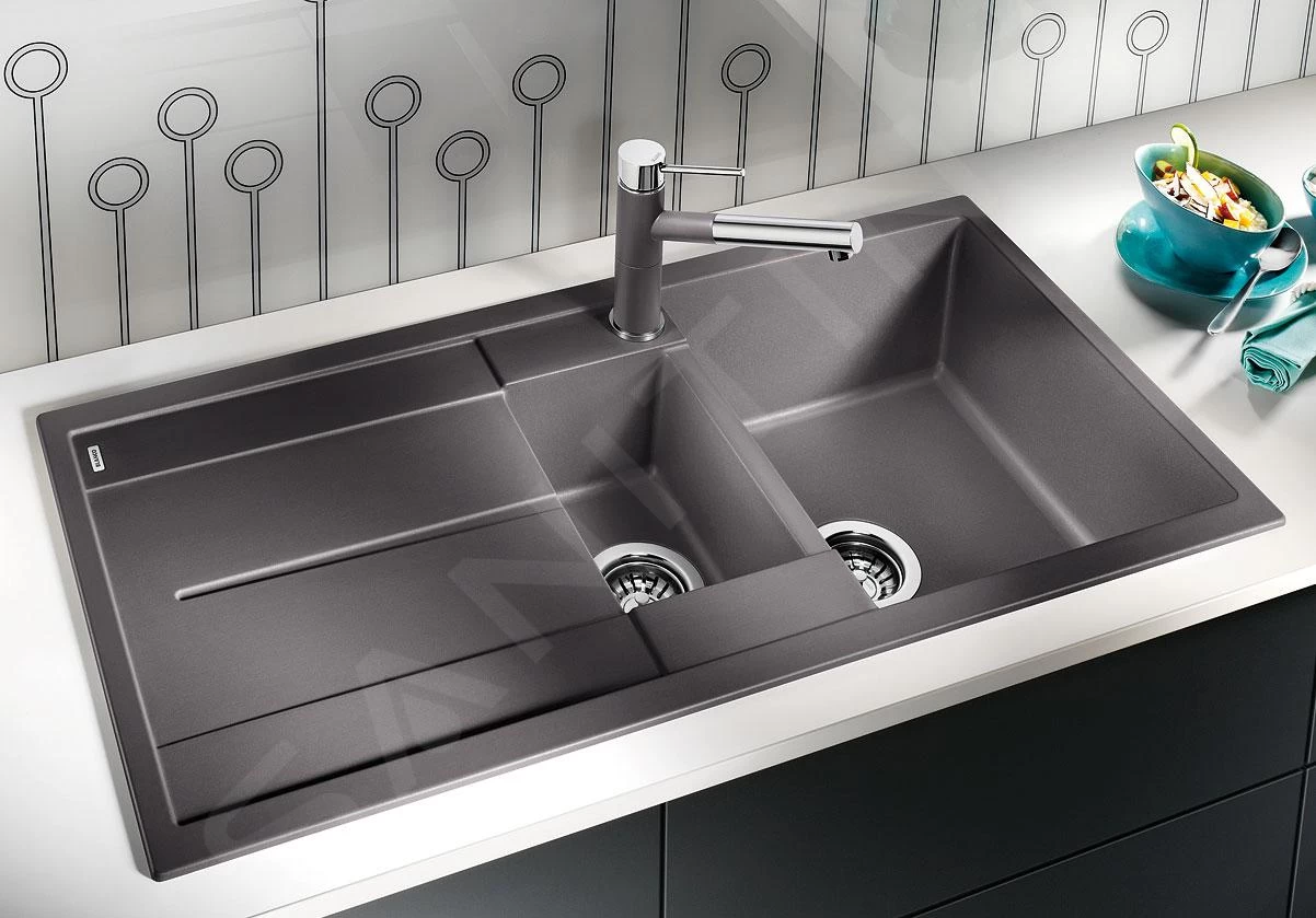 Blanco Metra 6 - Lavello In Silgranit, 1000x500 Mm, Nero 525927 6 Blanco Metra 6 - Lavello In Silgranit, 1000x500 Mm, Nero 525927 - immagine 4