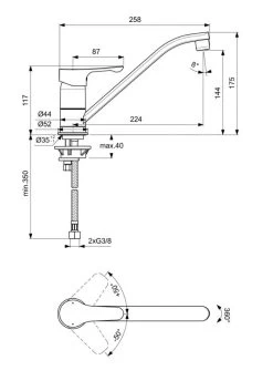 Ideal Standard Alpha - Miscelatore Da Lavello, BlueStart, Cromo BC662AA 7 Ideal Standard Alpha - Miscelatore Da Lavello, BlueStart, Cromo BC662AA -Forniture Per Attrezzature Da Cucina 75af8adf8c57dbd764d308b4