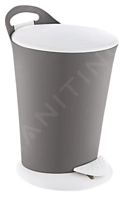 Aqualine Accessori - Pattumiera Pedal 6 L, Terra/bianco TRN-079-05