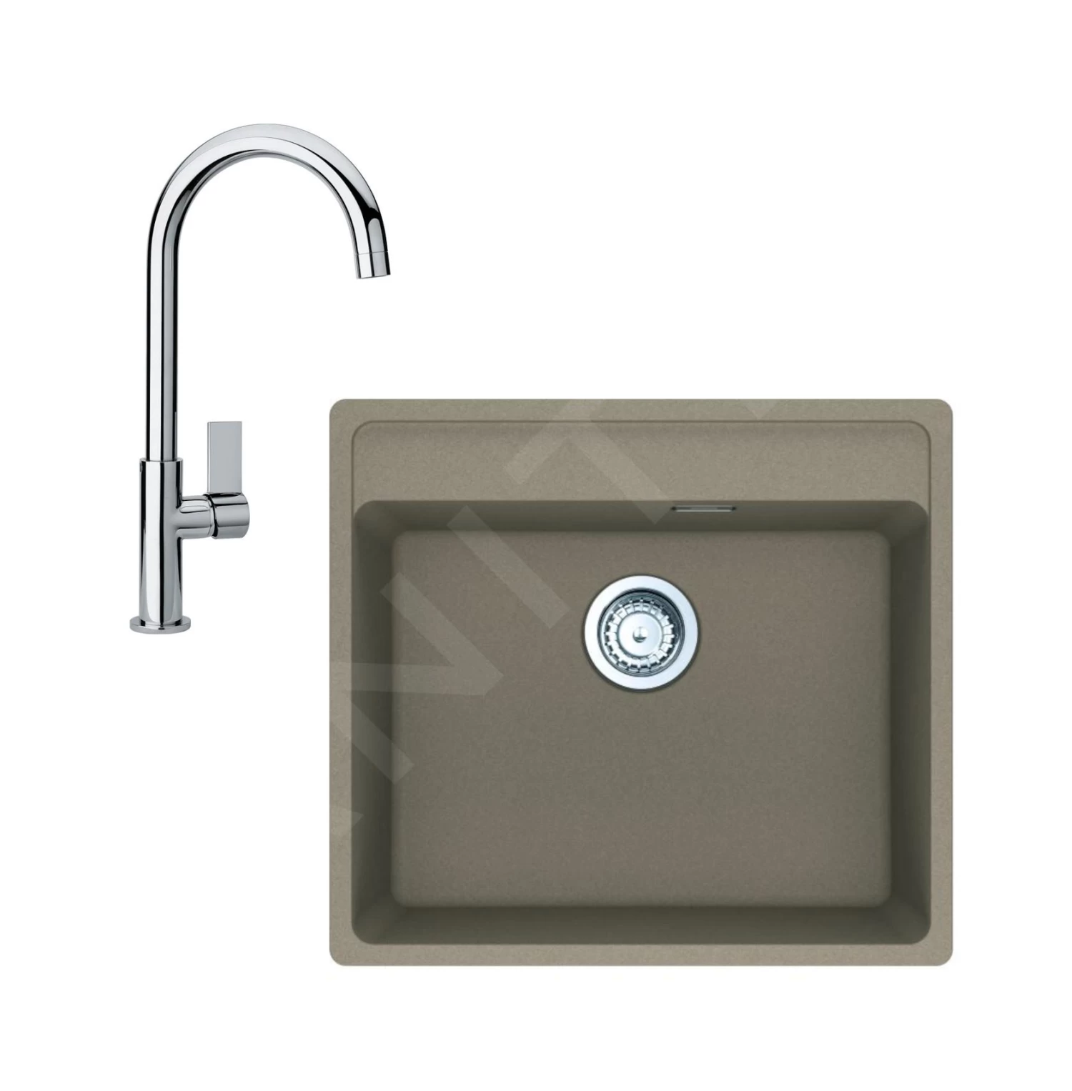 Franke Set - Set G244, Lavello In Fragranite MRG 610-52 RTL E Miscelatore FP 0408.031, Cashmere/cromo 114.0675.632 3 Franke Set - Set G244, Lavello In Fragranite MRG 610-52 RTL E Miscelatore FP 0408.031, Cashmere/cromo 114.0675.632