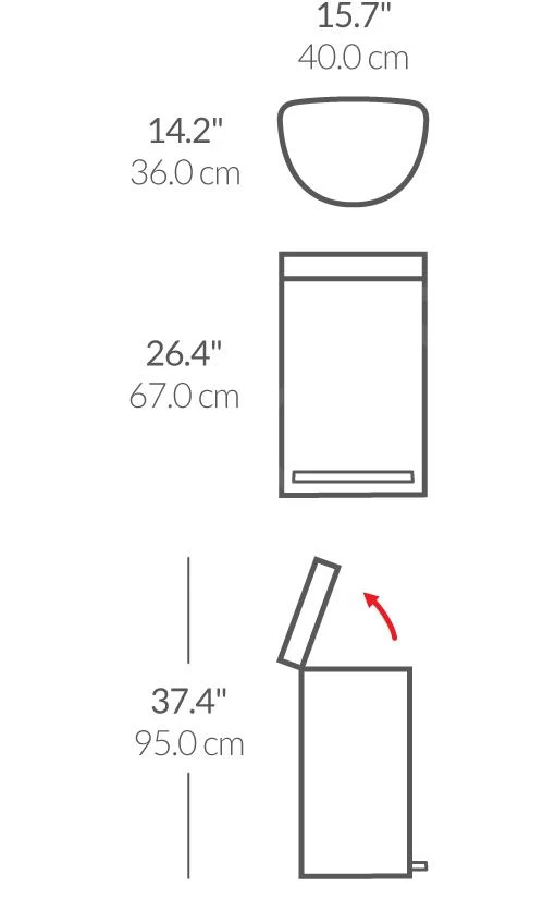 Simplehuman Pattumiere - Pattumiera 45 L, Acciaio Inox Spazzolato CW2030 4 Simplehuman Pattumiere - Pattumiera 45 L, Acciaio Inox Spazzolato CW2030 - immagine 2