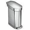 Simplehuman Pattumiere - Pattumiera Slim 45 L, Acciaio Inox Spazzolato CW2044