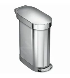 Simplehuman Pattumiere - Pattumiera Slim 45 L, Acciaio Inox Spazzolato CW2044