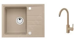 Alveus Set - Set Lavello Intermezzo 30 E Miscelatore Tonia, Beige SETA359