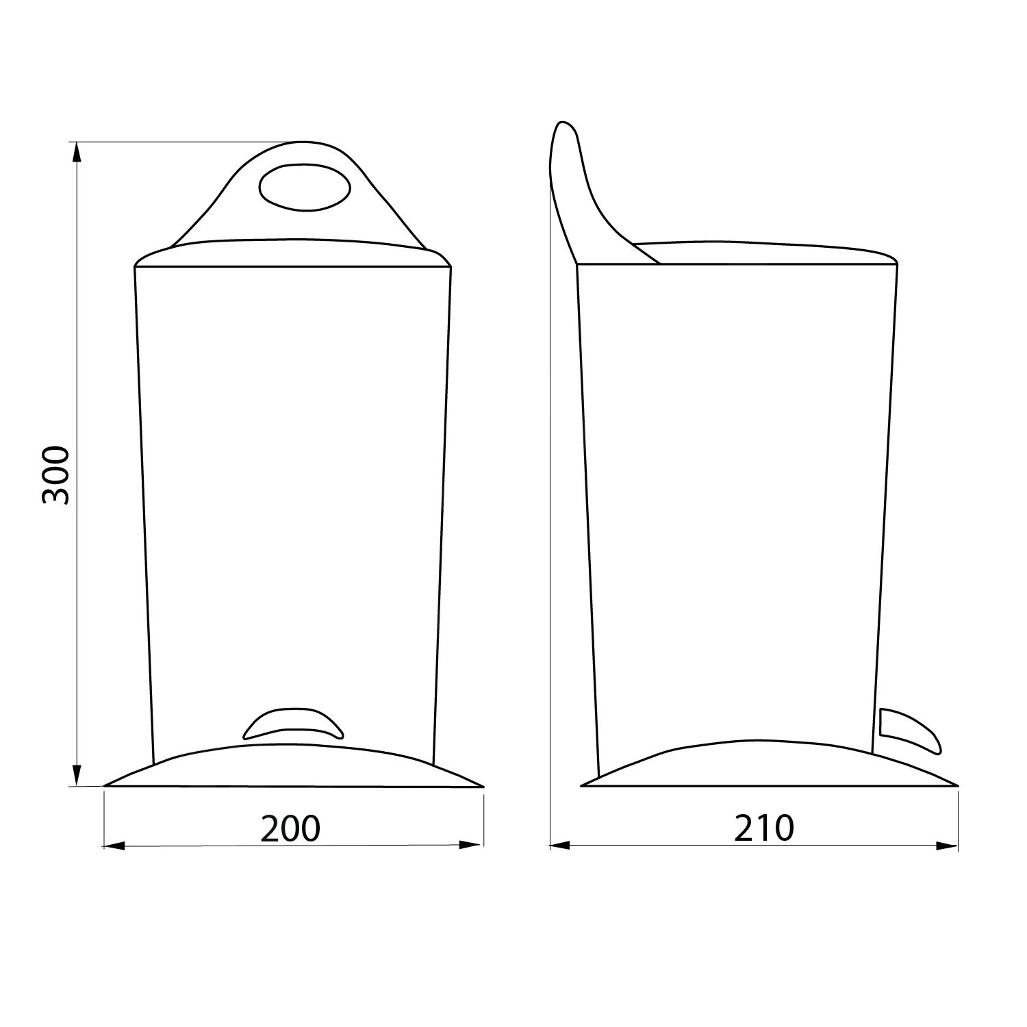 Aqualine Accessori - Pattumiera Pedal 6 L, Antracite/bianco TRN-079-04 4 Aqualine Accessori - Pattumiera Pedal 6 L, Antracite/bianco TRN-079-04 - immagine 2