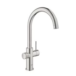Grohe Red - Miscelatore Per Lavello Duo Con Boiler E Sistema Di Filtraggio, Serbatoio M, Supersteel 30083DC1 -Forniture Per Attrezzature Da Cucina 8337a6f5859b2b986ce2ea8e