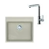 Franke Set - Set G247, Lavello In Fragranite MRG 610-52 RTL E Miscelatore FN 7394.031, Sahara/cromo 114.0675.636