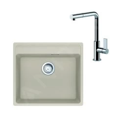 Franke Set - Set G247, Lavello In Fragranite MRG 610-52 RTL E Miscelatore FN 7394.031, Sahara/cromo 114.0675.636