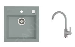 Alveus Set - Set Lavello Formic 20 E Miscelatore Tonia, Concrete SETA424