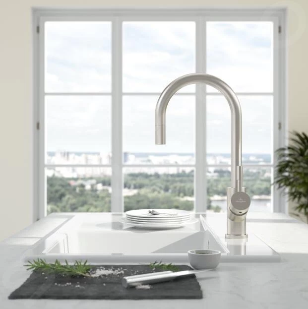 Villeroy & Boch Umbrella - Miscelatore Da Lavello Con Bocca Di Erogazione Estraibile, Acciaio Inox 925400LC 9 Villeroy & Boch Umbrella - Miscelatore Da Lavello Con Bocca Di Erogazione Estraibile, Acciaio Inox 925400LC - immagine 7