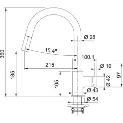 Franke Lina - Miscelatore Da Lavello FC 6051.082 Con Bocca Di Erogazione Estraibile, Sahara 115.0626.082 -Forniture Per Attrezzature Da Cucina 85a6937e9bcbf08ac6b098d1
