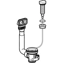 Geberit Accessori - Connessione Per Scarico E Troppopieno Lavello, Con Comando A Rotazione G 1 1/2, Cromo Lucido 152.929.20.1 -Forniture Per Attrezzature Da Cucina 87c419f4f76915c2a5d2b3ab